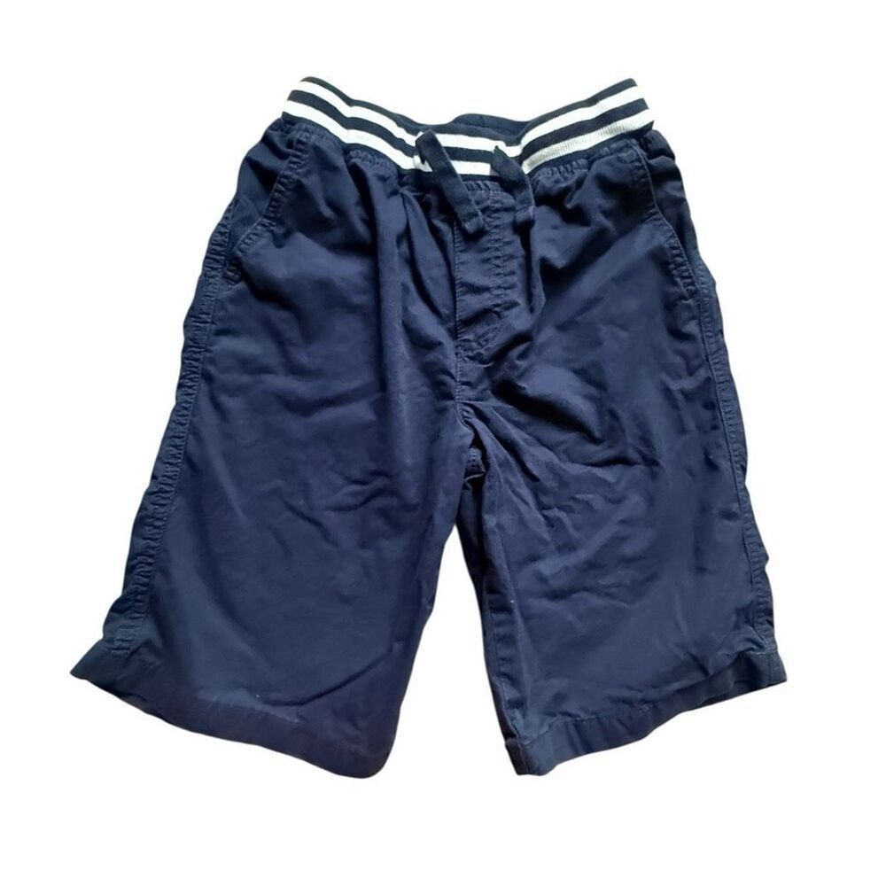 Youth Boys Gymboree Pre Vintage Navy Pull On Drawstring Chino Shorts - Sz 10